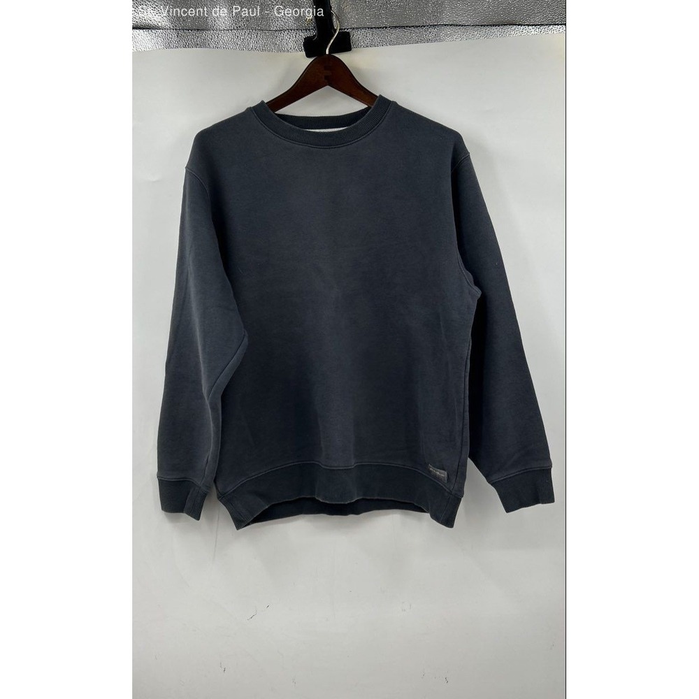 Eddie Bauer Pullover Sweatshirt Men's Medium Blue Heavyweight